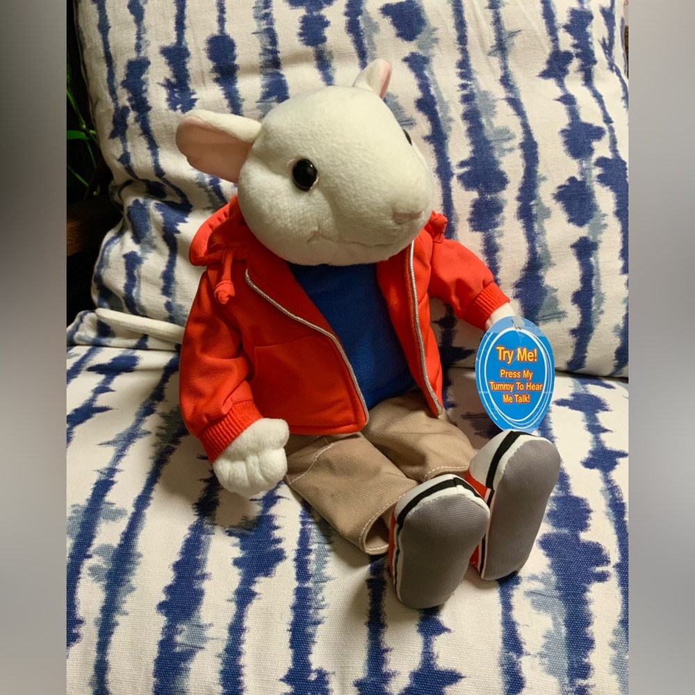 Stuart Little 2 Talking Doll 16" Mouse Plush Stuff Animal Toy Hasbro 2002 Works